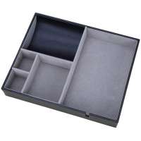 Desk leather storage box with slot for key remote-controller holder