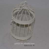 Decorative White Metal Bird Cage Wedding or Home Table Decor Or Candle Holder Choose Size