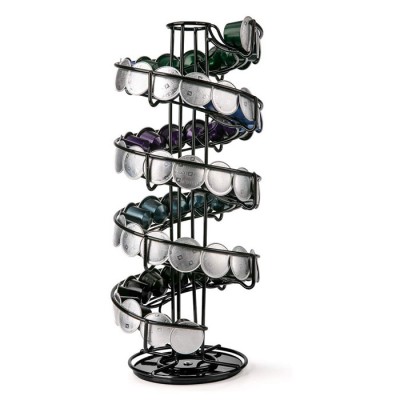 Metal Wire Rotating Revolving Nespresso Coffee Capsule Holder Rack