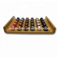 Nespresso 30 Capsule Bamboo Wooden Display Holder Tray