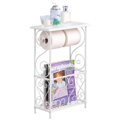 Metal Wire Bathroom Storage Toilet Paper and Magazine Holder