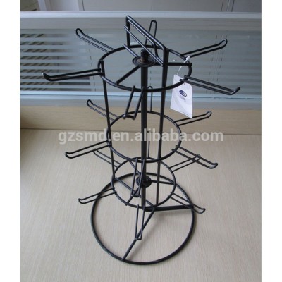 Black Metal Tabletop Rotating Jewelry Display Stand