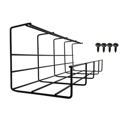 Home Office Studio Metal Wire Under Desk Cable Organizer Tray