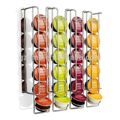 24 Capacity Chrome Wire Wall Mounted Dolce Gusto Coffee Capsule Holder