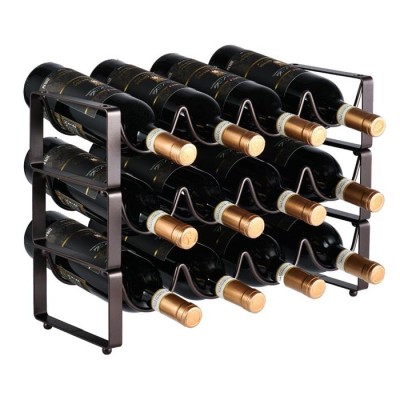 Countertop Cabinet Metal Wine Holder Storage Stand