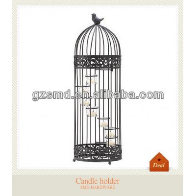 Birdcage spiral staircase tealight candle holder for wedding